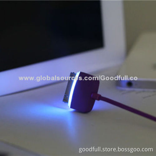 LED charging cable for iphone 4 cable
